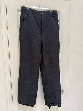 Women's Black Insulated Puffer Snow Pants